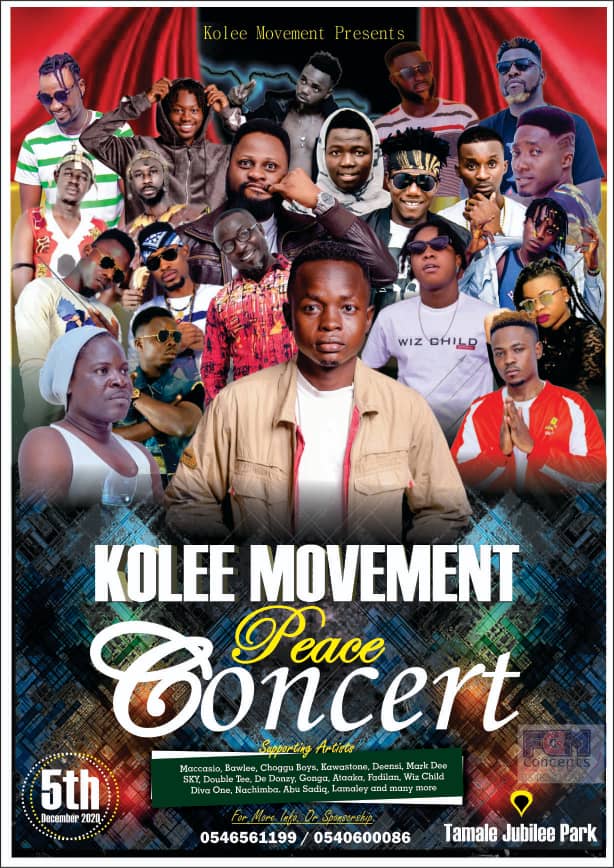 Lil Black To Host The Biggest Peace Concert Dubbed “Kolee Movement Peace Concert” At The Tamale Jubilee Park
