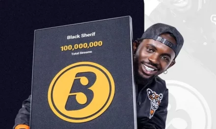 Black Sherif Receives Golden Club Plaque for 100M+ Streams on Boomplay