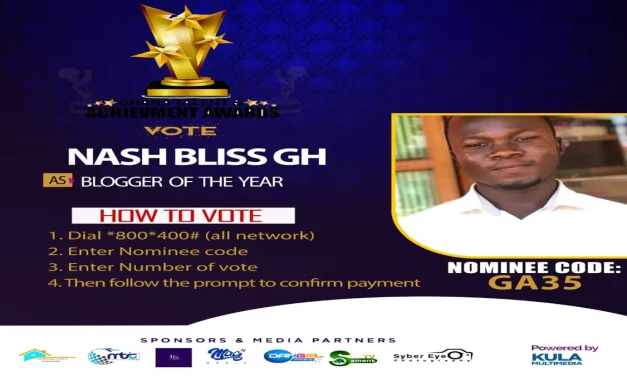 Ghana Arts and Entertainment Awards 2023: Nash Bliss Gh Nominated For Blogger Of the Year