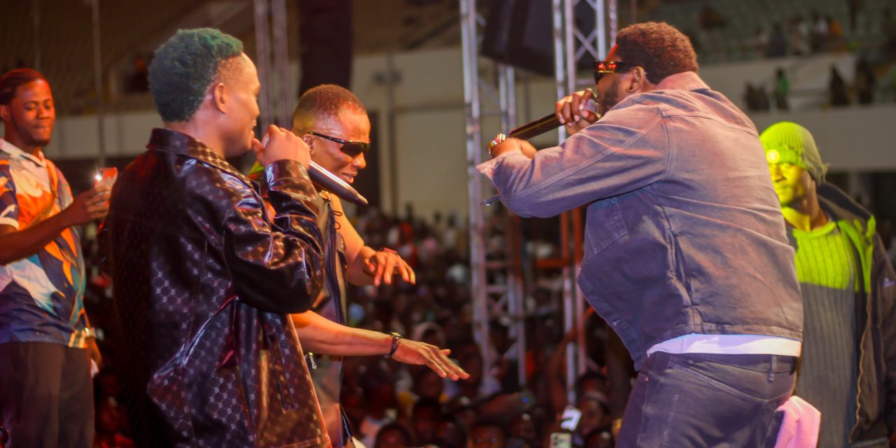 David AJ And Maccasio Set Fire To The Stage At Game Over Concert.