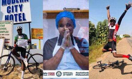 Upper East based cyclist Journey’s 170KM to support chef faila in her cooking marathon.