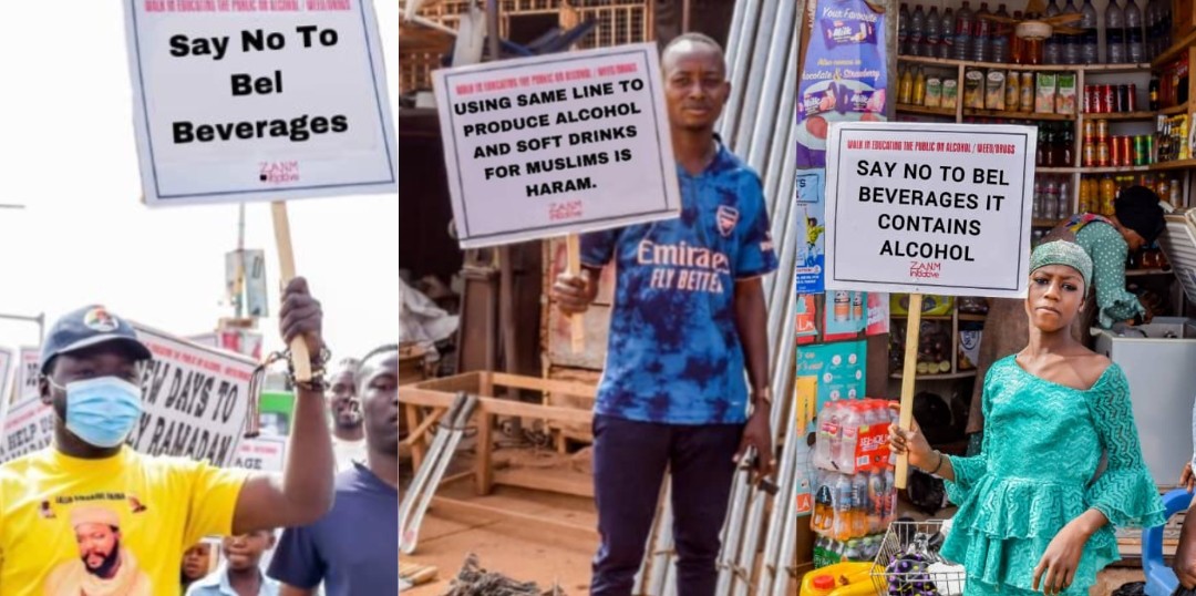 Netizans Blocks Major Streets In Tamale For A Protest Against Alleged Alcoholic Machine Usage In The Production Of Bel Beverages.