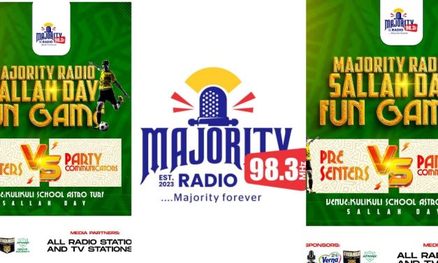 Majority Radio Set To Host A Sallah Fun Games Between The Media And Political Communitators.