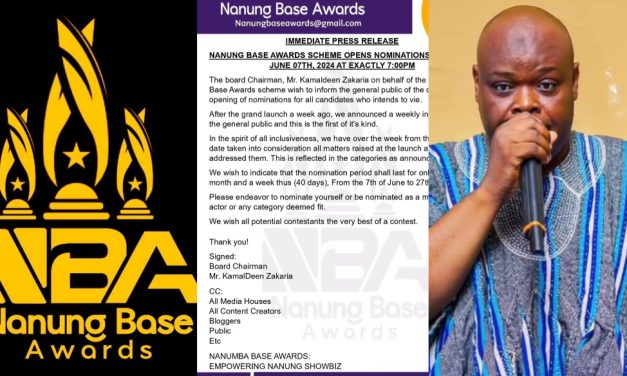 Breaking News: ‘Nanung Base Awards’ Unveils Date for the Filing of Nominations.