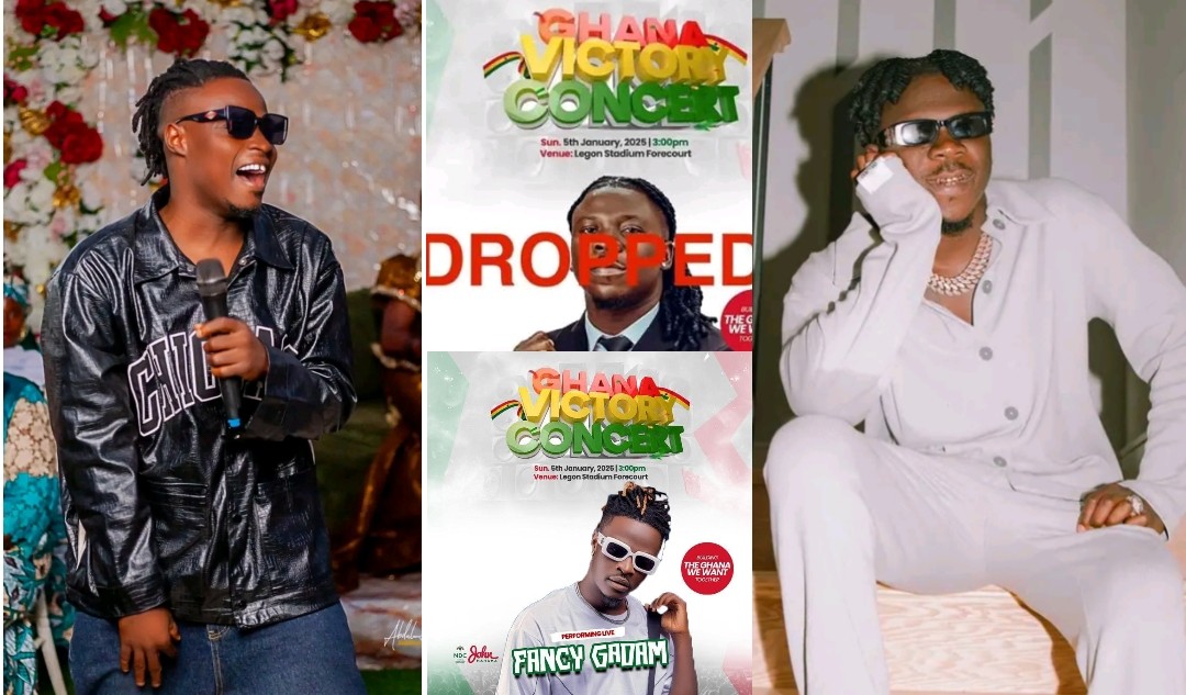 Energetic Fancy Gadam Billed to Replace Stonebwoy at the Ghana Victory Concert.