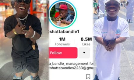 Shatta Bandle Joints The Table Of Ghanaian TikTok Most Followed Celebrities As He Becomes The First Northerner to Hit 1 Million Followers.