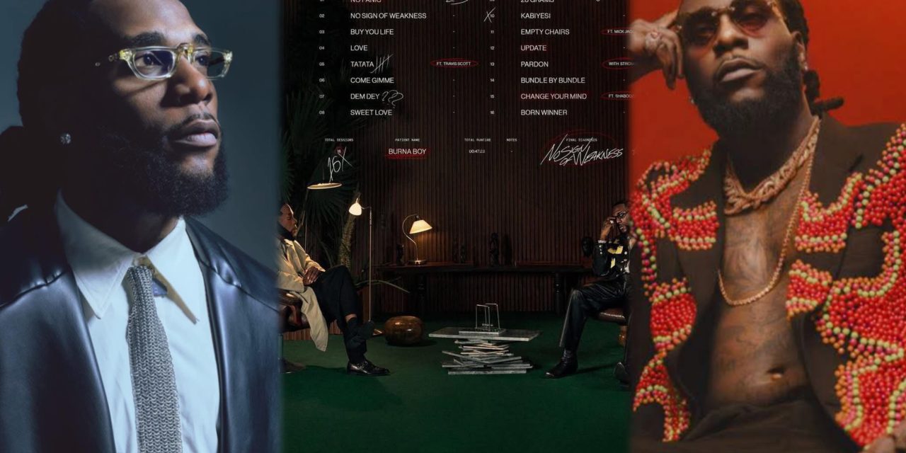 Burna Boy Set to Release 8th Studio Album “No Sign of Weakness” on July 11.