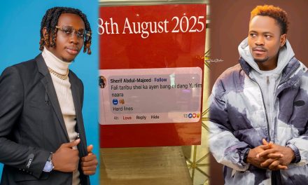 Unprecedented: Mac Jombo Fulfils Promise, Honours Maccasio’s Comment With a Frame in His Room.