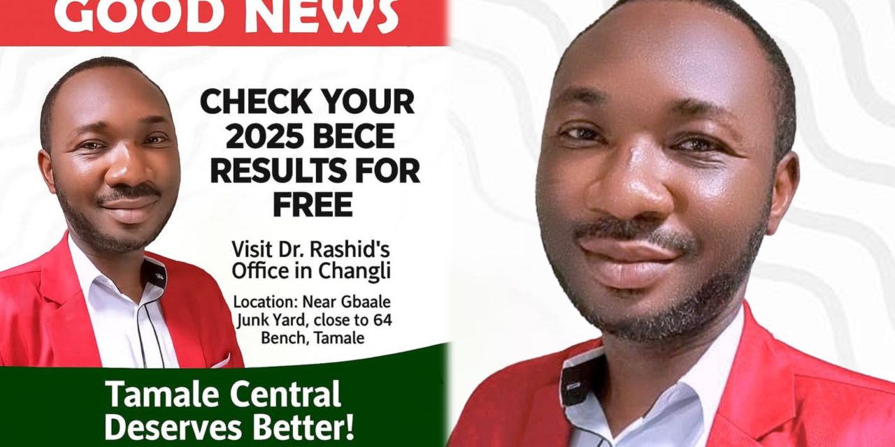 Dr. Abdul Rashid Follows in the Footsteps of Late Alhaji Mohammed Murtala, As He Offers Free BECE Result Checking to All Candidates in Tamale Central.