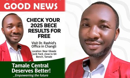 Dr. Abdul Rashid Follows in the Footsteps of Late Alhaji Mohammed Murtala, As He Offers Free BECE Result Checking to All Candidates in Tamale Central.