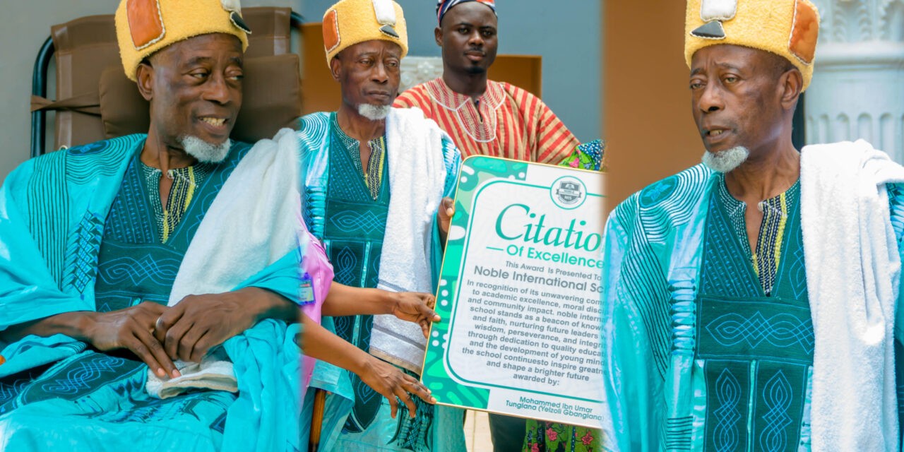 Noble International School Honored with Citation of Excellence by America Dagbanbi Naa, CEO of Zaa Multimedia.