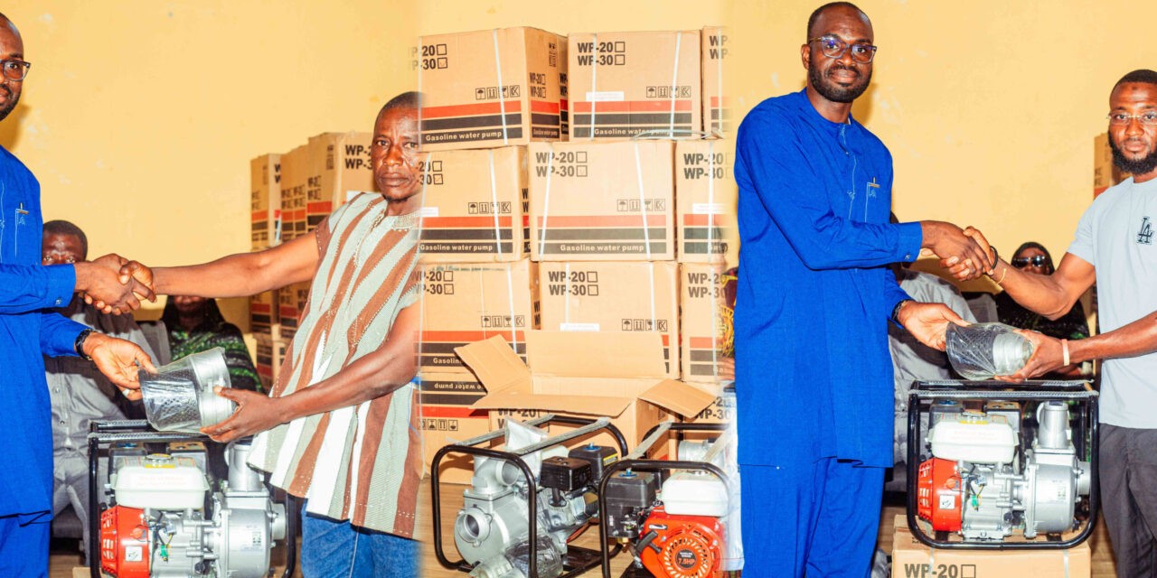 Hon. KB Mahama Supports 100 Dry Season Farmers in Walewale with Water Pumping Machines.
