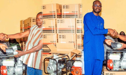 Hon. KB Mahama Supports 100 Dry Season Farmers in Walewale with Water Pumping Machines.