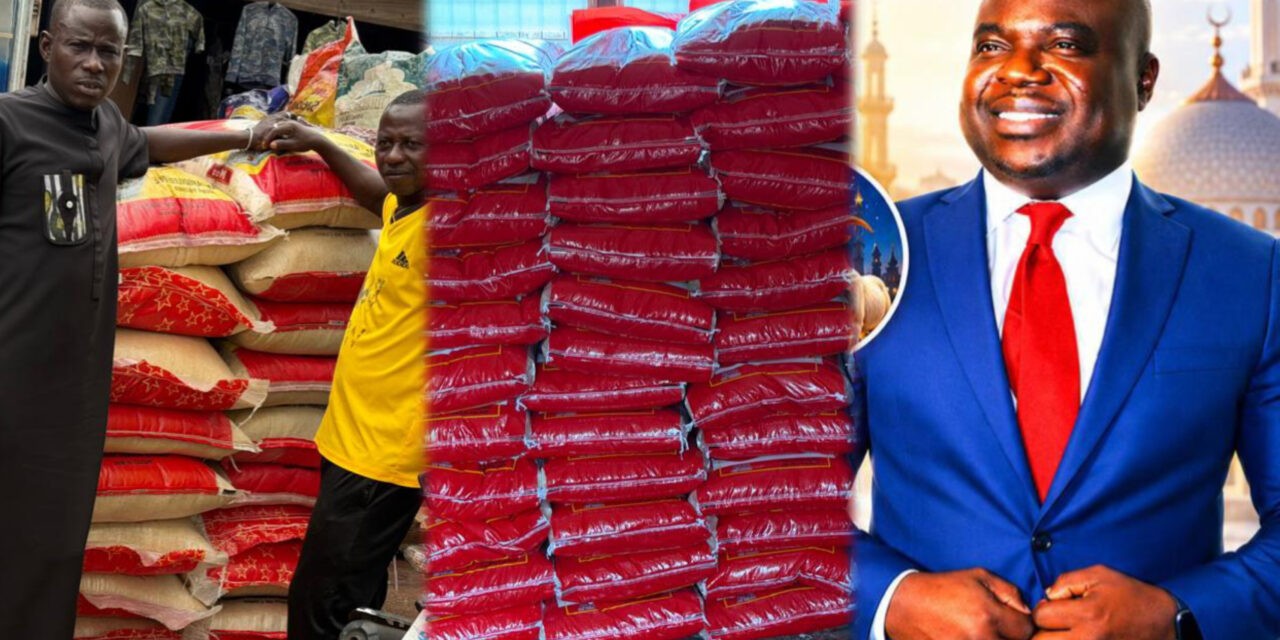 Dr. Alhassan Awal Kaso Donates 300 Bags of Rice to Tamale Central Constituents Ahead of Eid